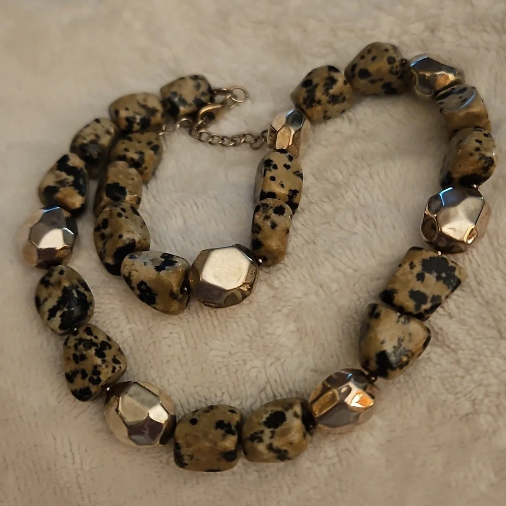 Vintage Dalmatian Jasper Beaded Necklace
